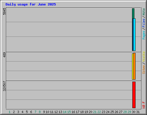 Daily usage for June 2025