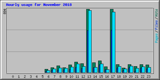 Hourly usage for November 2018