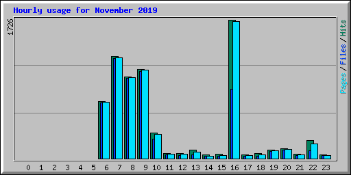 Hourly usage for November 2019