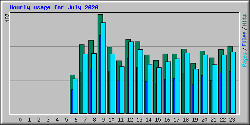 Hourly usage for July 2020