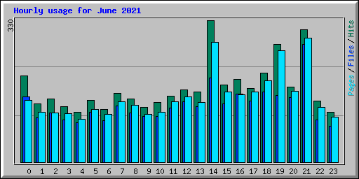 Hourly usage for June 2021