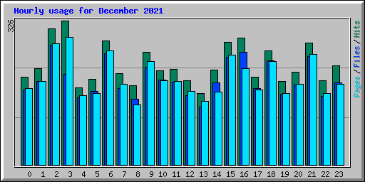 Hourly usage for December 2021