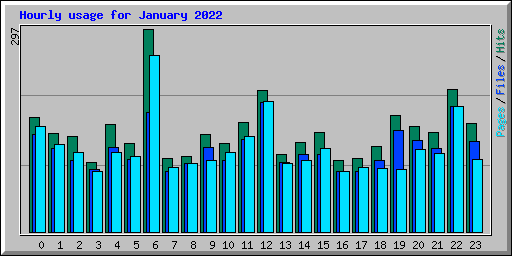 Hourly usage for January 2022