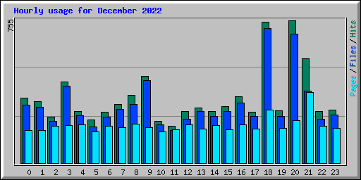 Hourly usage for December 2022