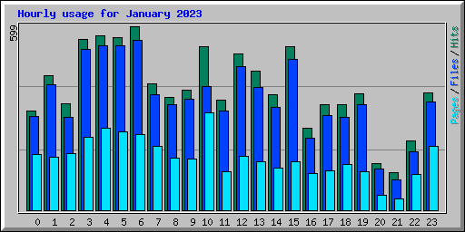 Hourly usage for January 2023