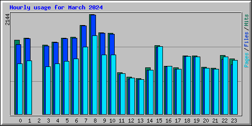 Hourly usage for March 2024