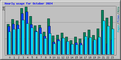 Hourly usage for October 2024