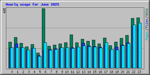 Hourly usage for June 2025